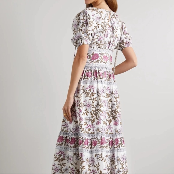 Floral Maxi Dress with Pink and Purple Accents - Picture 3 of 7